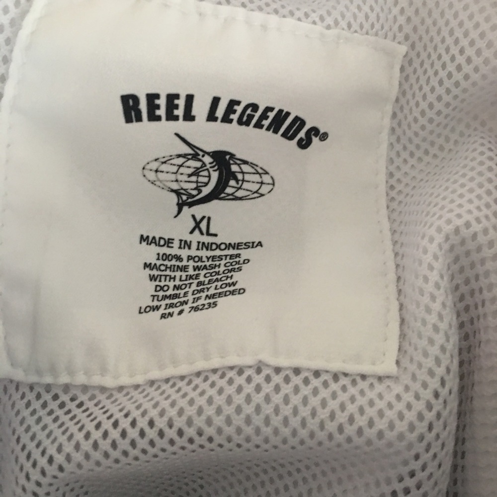 Men’s short sleeve white Reel Action shirt